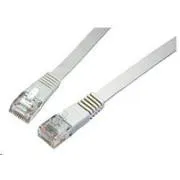 Solarix – płaski kabel krosowy CAT6 UTP LSOH 10 m, szary, odporny na zaczepianie C6-111GY-10MB