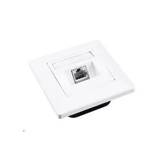 Solarix Gniazdo CAT6 STP 1 x RJ45 podtynkowe białe SX9-1-6-STP-WH
