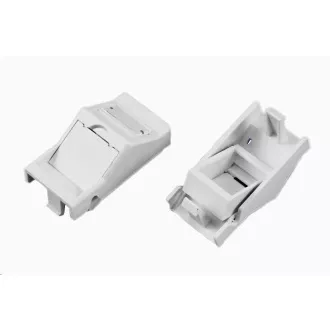 Niezamontowany moduł 1x RJ45, 22, 5x45 mm z osłoną przeciwpyłową ustawioną pod kątem Niezamontowany moduł 1x RJ45, 22, 5x45 mm z osłoną przeciwpyłową ustawioną pod kątem