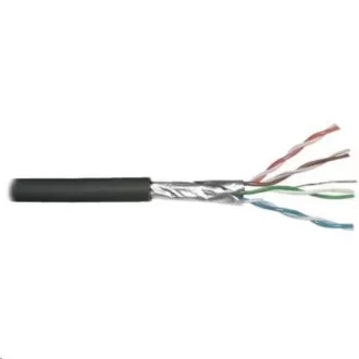 Kabel FTP PlanetElite, Cat6, przewód, PE do zastosowań zewnętrznych, Dca, czarny, 305 m, szpula Kabel FTP PlanetElite, Cat6, przewód, PE do zastosowań zewnętrznych, Dca, czarny, 305 m, szpula