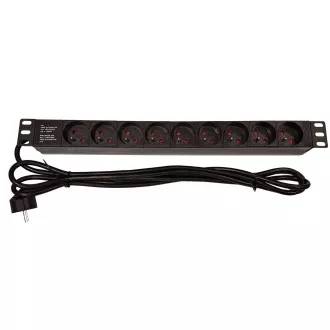 19" panel dystrybucyjny LEXI-Net 9x230V, kabel 3m, 1U 19" panel dystrybucyjny LEXI-Net 9x230V, kabel 3m, 1U