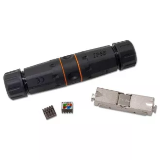 Wodoodporne złącze STP RJ45, Cat5E, Cat6, Cat6A, stopień ochrony IP68 Wodoodporne złącze STP RJ45, Cat5E, Cat6, Cat6A, stopień ochrony IP68