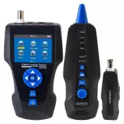 Tester okablowania LAN TLCD8601S z wyświetlaczem LCD, coax, Cat3/Cat5E/Cat6/Cat7, UTP/STP, USB, PoE, ping, sonda, anti-loop