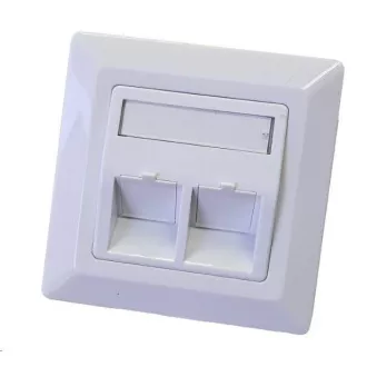 Uniwersalne gniazdo 2 portowe - 80x80