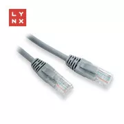 Kabel krosowy LYNX UTP Cat5e, PVC, CCA, 1m, szary (opakowanie zawiera 10 sztuk)
