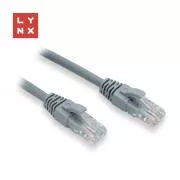 Kabel krosowy LYNX UTP Cat6, PVC, 0, 3m, szary (opakowanie zawiera 10 sztuk)