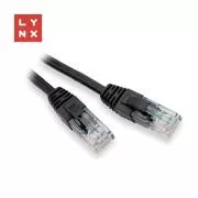 Kabel krosowy LYNX UTP Cat5e, PVC, CCA, 0, 3m, czarny (opakowanie zawiera 10 sztuk)