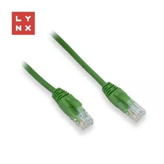 Kabel krosowy LYNX UTP Cat5e, PVC, CCA, 0, 5m, zielony (opakowanie zawiera 10 sztuk) Kabel krosowy LYNX UTP Cat5e, PVC, CCA, 0, 5m, zielony (opakowanie zawiera 10 sztuk)