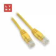 Kabel krosowy LYNX UTP Cat5e, PVC, CCA, 0, 1m, żółty (opakowanie zawiera 10 sztuk)