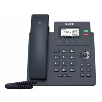 Telefon IP Yealink SIP-T31G, grafika 2, 3" 132x64, 2x RJ45 10/100/1000, PoE, 2x SIP, z adapterem