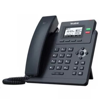 Telefon IP Yealink SIP-T31G, grafika 2, 3" 132x64, 2x RJ45 10/100/1000, PoE, 2x SIP, z adapterem