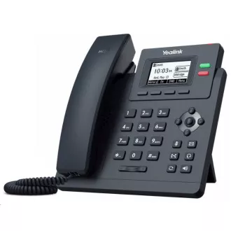 Telefon IP Yealink SIP-T31P, grafika 2, 3" 132x64, 2x RJ45 10/100, PoE, 2x SIP, z adapterem