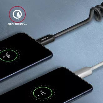AXAGON BUCM-CM20TB, kabel TWISTER USB-C <-> USB-C, 1,1 m, USB 2.0, PD 60W 3A, ALU, tpe, czarny