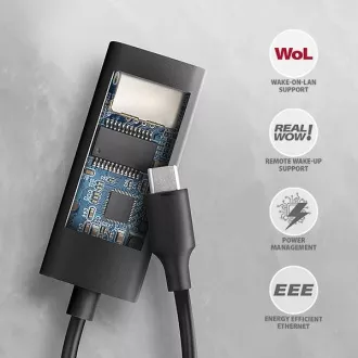 AXAGON ADE-ARC, USB-C 3.2 Gen 1 - karta sieciowa Gigabit Ethernet, Realtek 8153, automatyczna instalacja