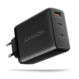 AXAGON ACU-DPQ100, ładowarka sieciowa GaN 100W, 3x port (USB-A   podwójny USB-C), PD3.0/PPS/QC4 /Apple, czarna