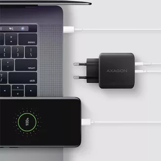 Ładowarka sieciowa AXAGON ACU-PQ45 GaN 45W, 2x port (USB-A   USB-C), PD3.0/PPS/QC4 /SFC 2.0/AFC/Apple