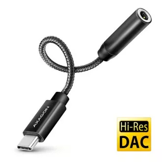 AXAGON ADA-HC, USB-C do 3.5mm jack - adapter audio Hi-Res DAC, 384kHz/32bit, stereo