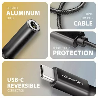 AXAGON ADA-HC, USB-C do 3.5mm jack - adapter audio Hi-Res DAC, 384kHz/32bit, stereo