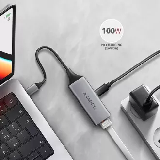 AXAGON ADE-TXPD, USB-C 3.2 Gen 1 - karta sieciowa Gigabit Ethernet, Asix AX88179, PD 100W, automatyczna instalacja