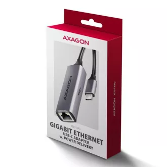 AXAGON ADE-TXPD, USB-C 3.2 Gen 1 - karta sieciowa Gigabit Ethernet, Asix AX88179, PD 100W, automatyczna instalacja