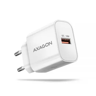 AXAGON ACU-QC18W, ładowarka sieciowa 18 W, 1x port USB-A, QC3.0/AFC/Apple, biała