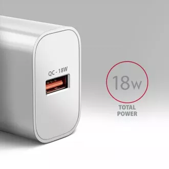 AXAGON ACU-QC18W, ładowarka sieciowa 18 W, 1x port USB-A, QC3.0/AFC/Apple, biała