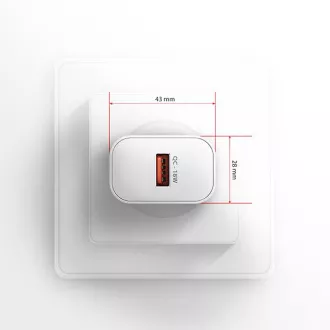 AXAGON ACU-QC18W, ładowarka sieciowa 18 W, 1x port USB-A, QC3.0/AFC/Apple, biała