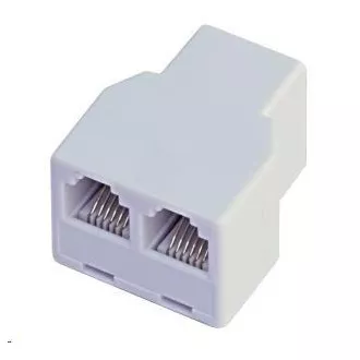 Podwójne złącze RJ12, 1x6p6c/2x6p6c - telefoniczne Podwójne złącze RJ12, 1x6p6c/2x6p6c - telefoniczne