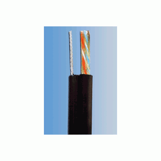Kabel UTP PlanetElite z linką nośną, Cat5E, przewód, PE do zastosowań zewnętrznych, czarny, 305 m