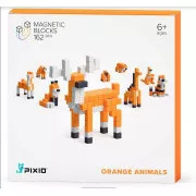 Magnetyczny zestaw do budowania PIXIO Orange Animals