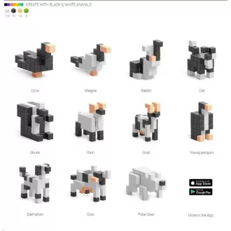 Zestaw magnetyczny PIXIO Black & White Animals Zestaw magnetyczny PIXIO Black & White Animals