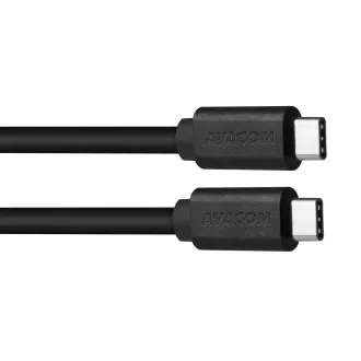 Kabel AVACOM USB Type-C do USB Type-C do transmisji danych i ładowania, 40 cm, czarny