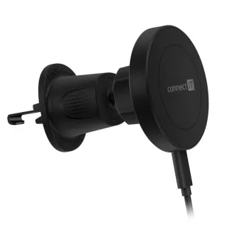 CONNECT IT InCarz MagSafe uniwersalna magnetyczna bezprzewodowa ładowarka samochodowa, czarna