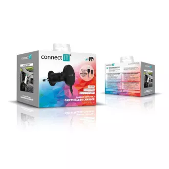 CONNECT IT InCarz MagSafe uniwersalna magnetyczna bezprzewodowa ładowarka samochodowa, czarna