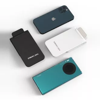 Bezprzewodowa ładowarka 1stCOOL QI H18, składana podstawka, USB-C, biała