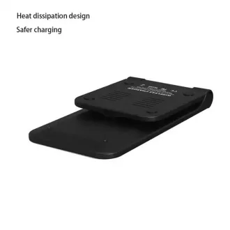 1stCOOL Wireless QI Charger H18, składana podstawka, USB-C, czarna