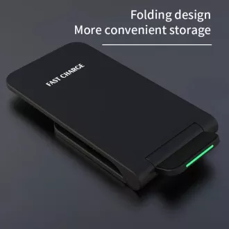 1stCOOL Wireless QI Charger H18, składana podstawka, USB-C, czarna