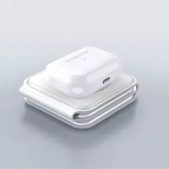 Bezprzewodowa przenośna ładowarka QI 1stCOOL 3 w 1, MagSafe, USB-C, biała