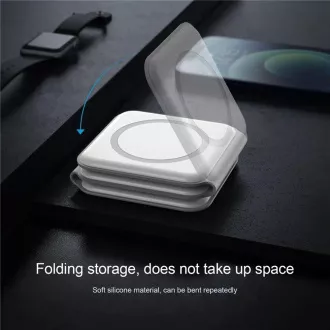 Bezprzewodowa przenośna ładowarka QI 1stCOOL 3 w 1, MagSafe, USB-C, biała