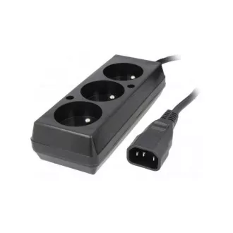 Przedłużacz 3x230V do UPS (IEC320-C14), 30cm