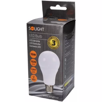 Żarówka LED Solight, klasyczny kształt, 15W, E27, 6000K, 220°, 1275lm