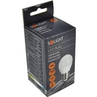 Żarówka LED Solight, miniglob, 6W, E27, 3000K, 510lm