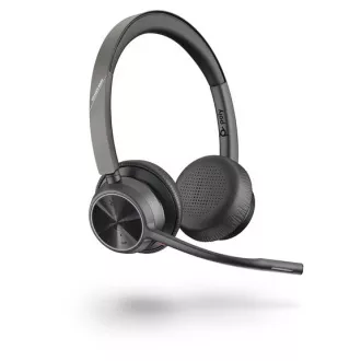 Bezprzewodowy zestaw słuchawkowy Poly Voyager 4320, adapter BT700 USB-C, stereo