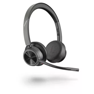 Bezprzewodowy zestaw słuchawkowy Poly Voyager 4320, adapter BT700 USB-C, stereo
