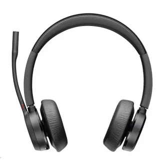 Bezprzewodowy zestaw słuchawkowy Poly Voyager 4320 MS Teams, adapter BT700 USB-A, zestaw stereo, podstawka ładująca