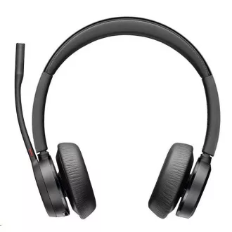 Bezprzewodowy zestaw słuchawkowy Poly Voyager 4320 MS Teams, adapter BT700 USB-C, zestaw stereo, podstawka ładująca