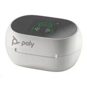 Zestaw słuchawkowy bluetooth Poly Voyager Free 60 , adapter BT700 USB-C, dotykowe etui ładujące, biały