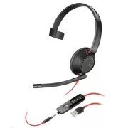 Zestaw słuchawkowy Poly Blackwire 5210, jack 3,5 mm, USB-A, mono
