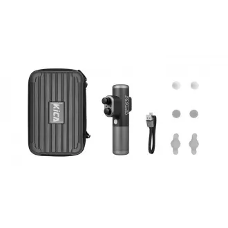 Pistolet do masażu KiCA Pro, ekran dotykowy, 3 tryby, 3 głowice, podwójna penetracja, wykonany z aluminium lotniczego, szary Pistolet do masażu KiCA Pro, ekran dotykowy, 3 tryby, 3 głowice, podwójna penetracja, wykonany z aluminium lotniczego, szary