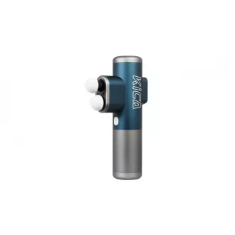 Pistolet do masażu KiCA Pro, ekran dotykowy, 3 tryby, 3 głowice, podwójna penetracja, aluminium lotnicze, niebieski